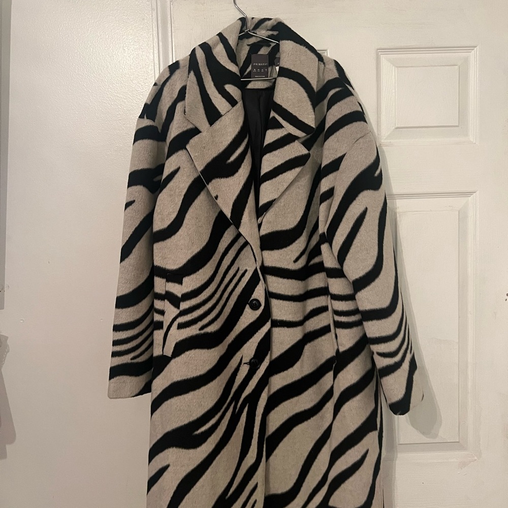 Zebra stripe winter coat